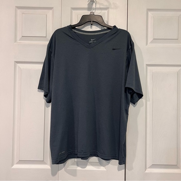 Nike Other - 🧡🧡🧡 Nike Dri-fit Gray V-neck T-shirt- Size XXL